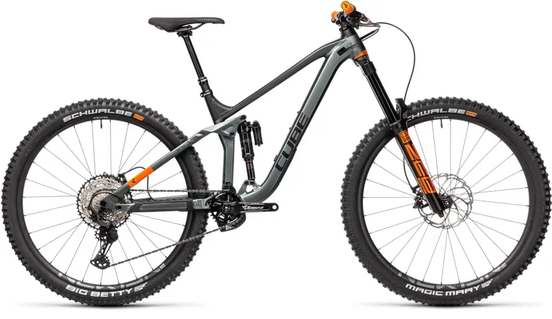 2021 Cube Stereo 170 TM 29 Mountain Bike in Grey